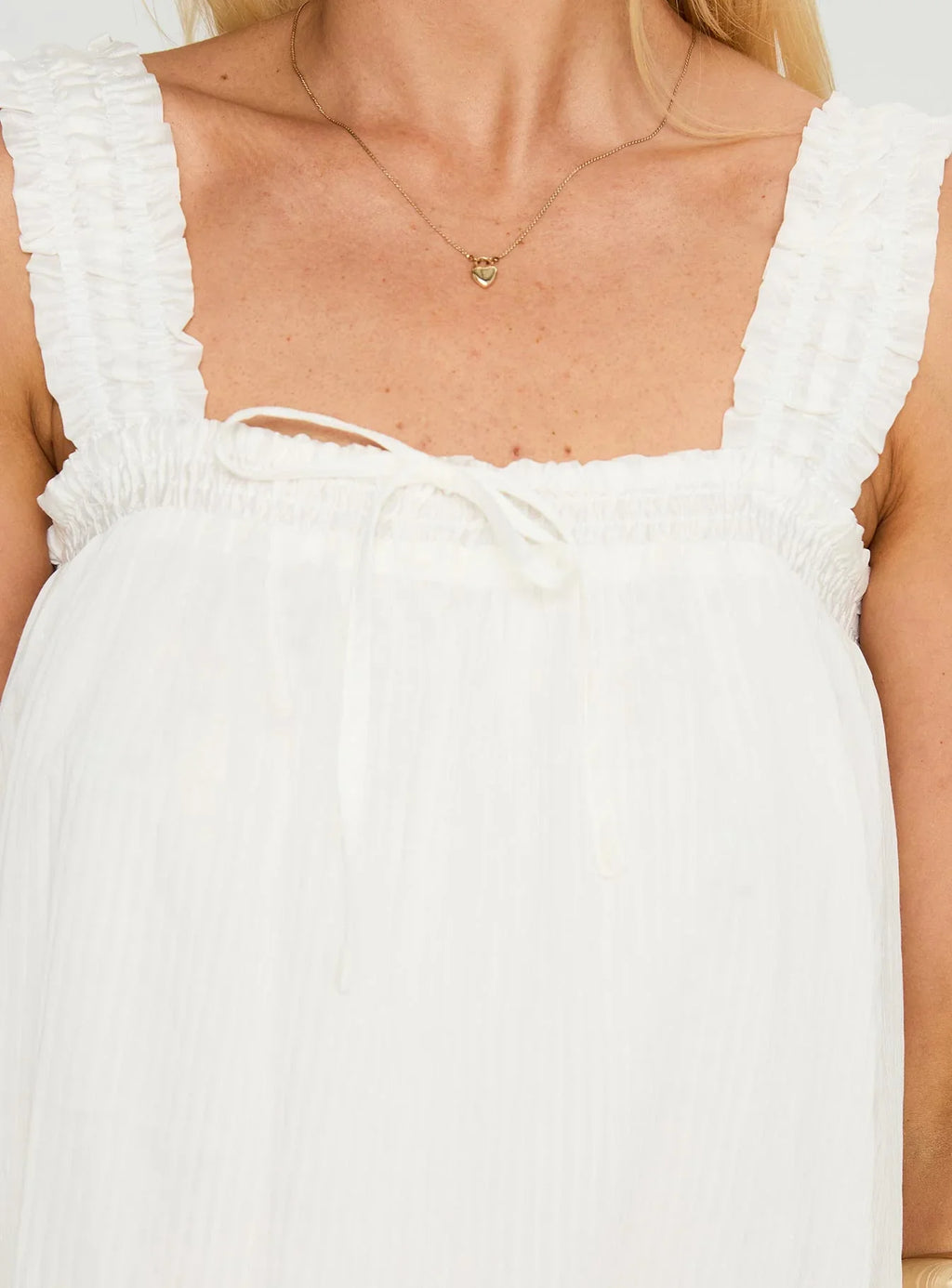 Cupids Bow Mini Dress White