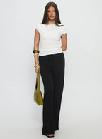 Gavrielle Jersey Wide Leg Pants Black