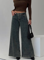 Ziggie Low Rise Baggy Jeans Antique Wash