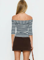 Dinnie Faux Suede Mini Skirt Brown