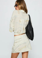 Caraliia Mini Skirt Cream
