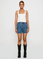 Lou Carpenter Denim Shorts Mid Wash