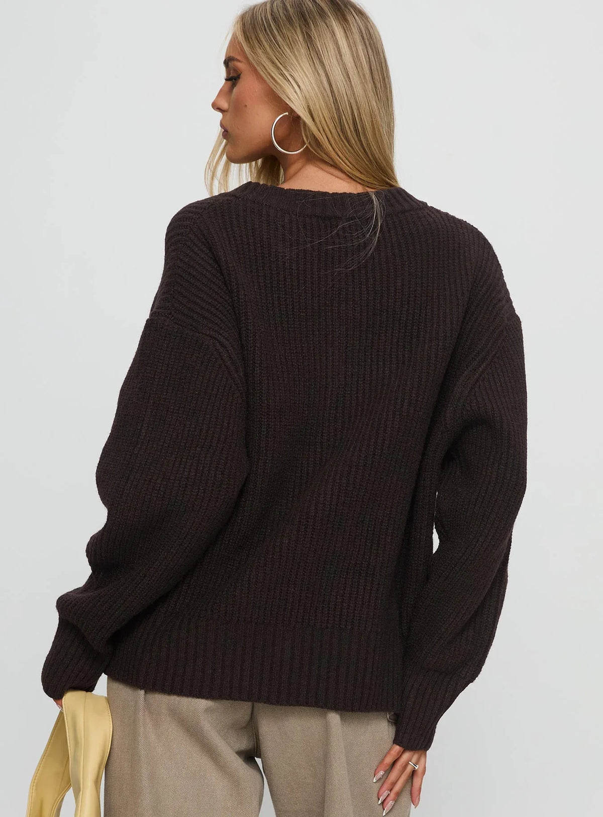 Lexene Zip Through Jumper Chocolate