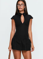 Kennya Keyhole Cutout Playsuit Black