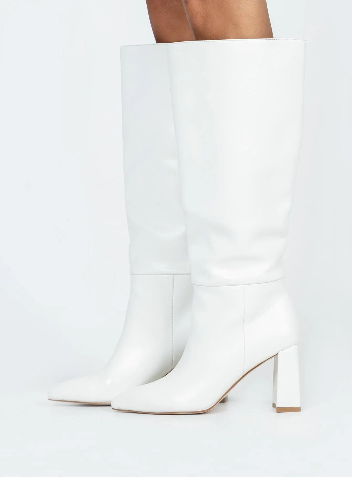 Vesper Knee High Boots White