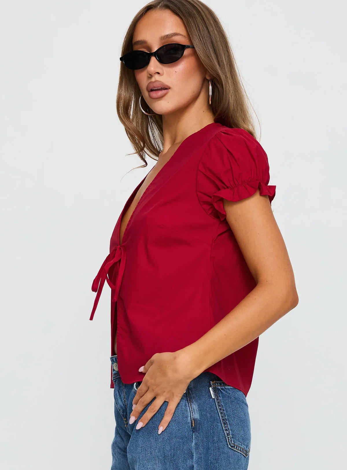 Starstruck Tie Up Top Red