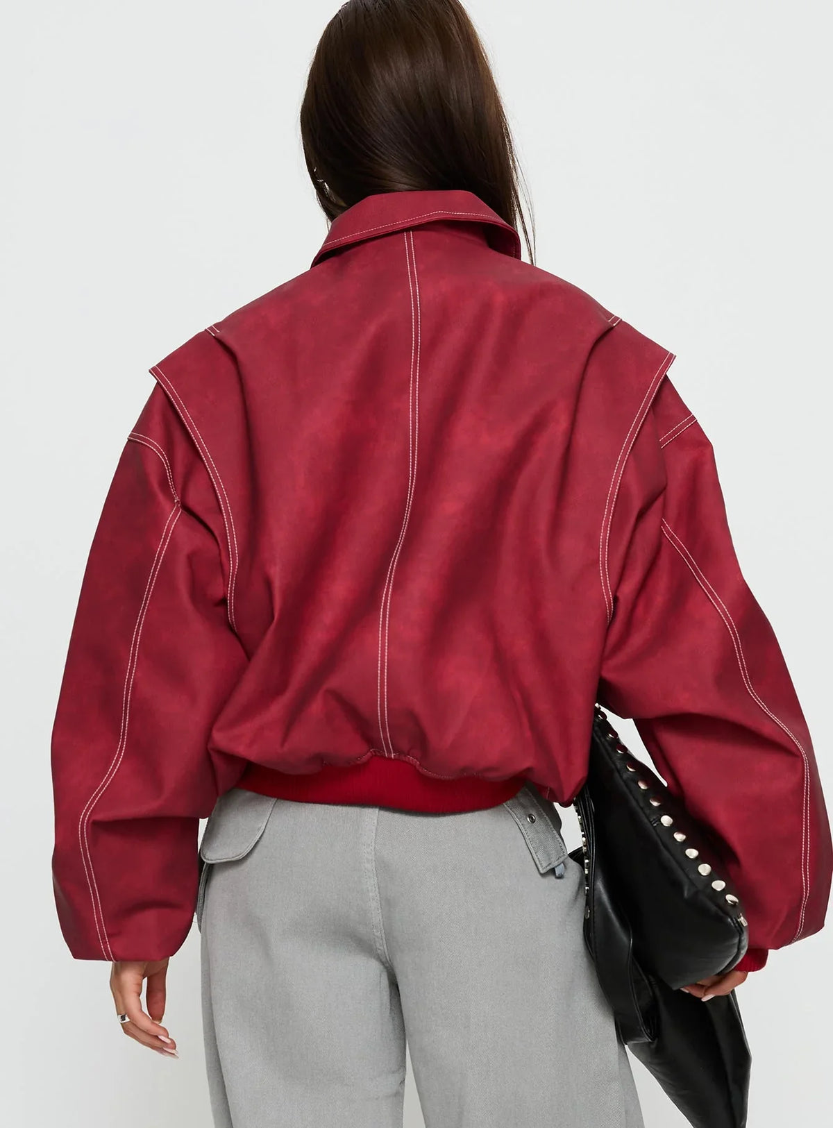 Vista Bomber Jacket Crimson