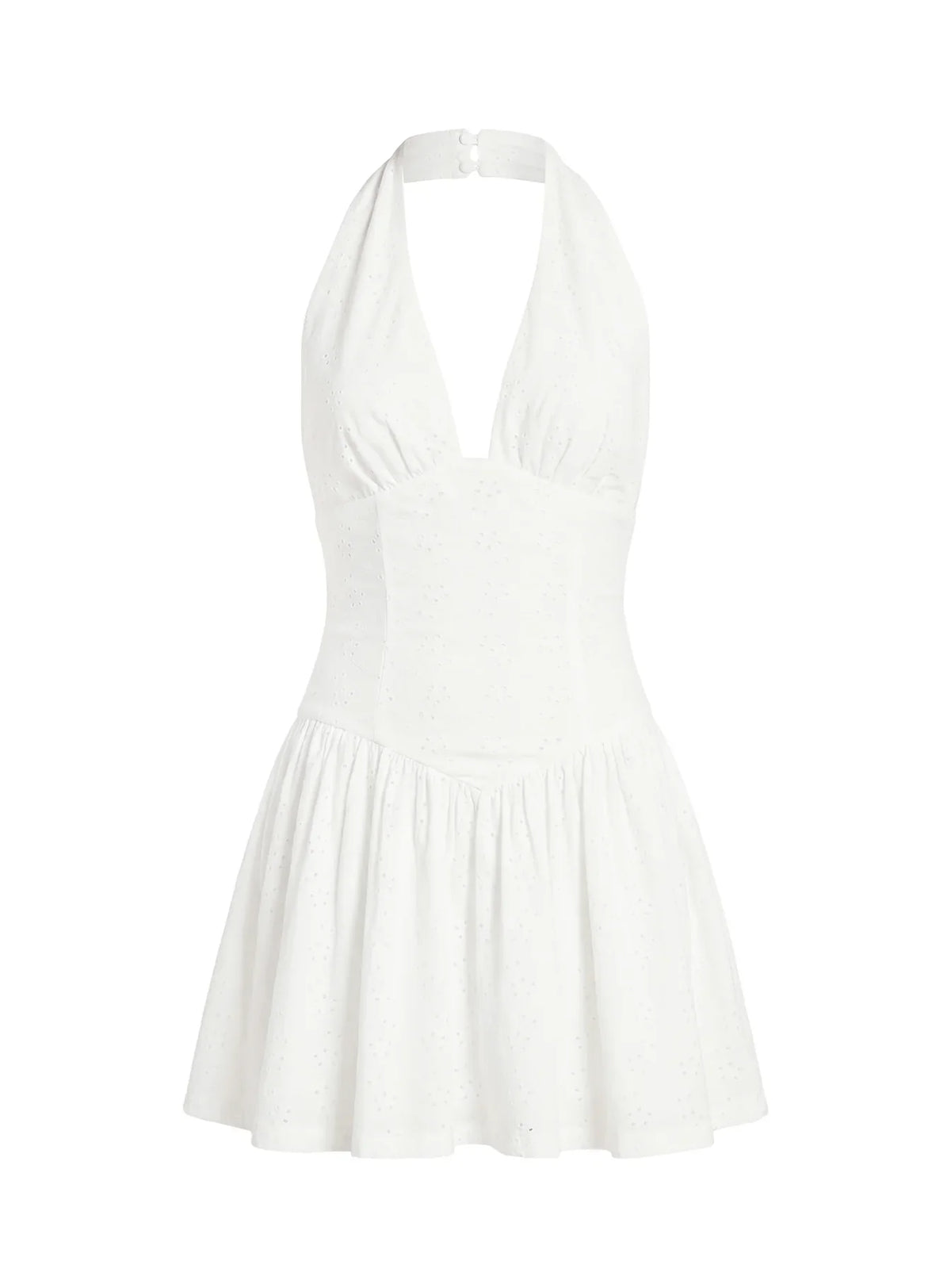 Imojen Halter Mini Dress White