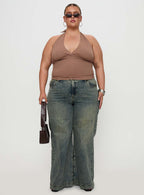 Whimsy Halter Top Chocolate Curve