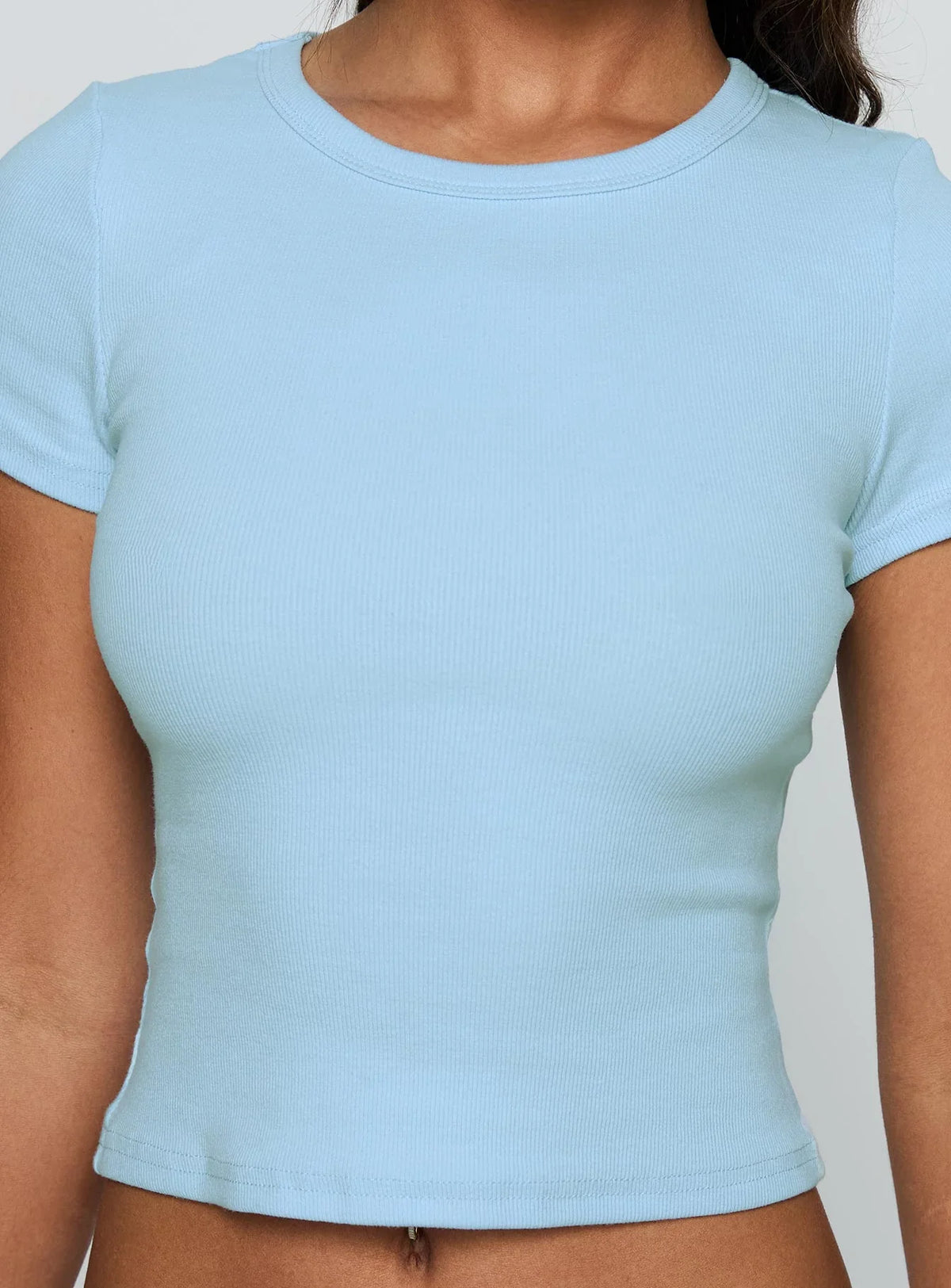 Baseline Scoop Rib Tee Light Blue