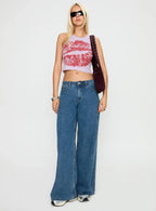 Kiss Of Love Graphic Top Purple