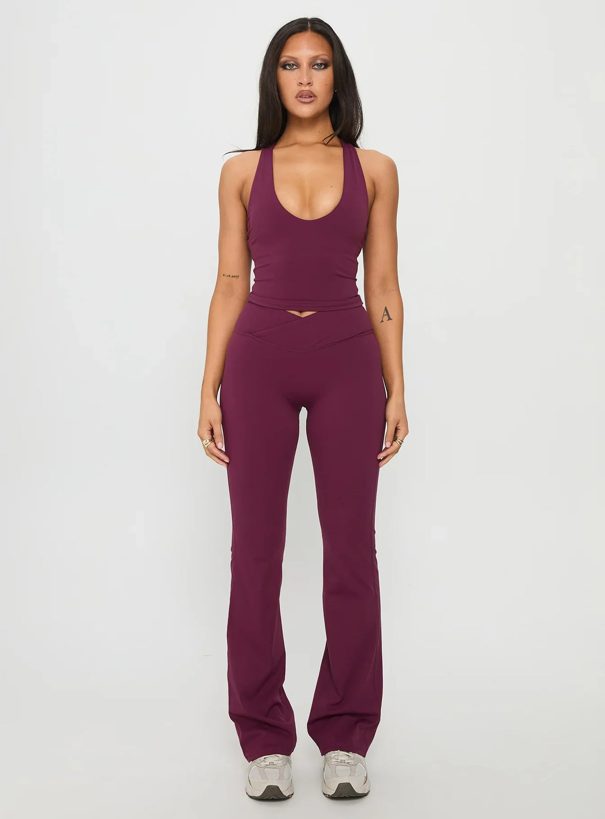 Fast Track Longline Active Tank Top Plum