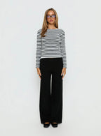 Bekki Wide Leg Knit Pant Black