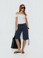 Baseline Boat Neck Top Grey Marle