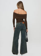 Ziggie Low Rise Baggy Jeans Antique Wash