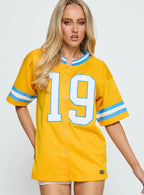 UCLA Football Button Down Jersey Gold