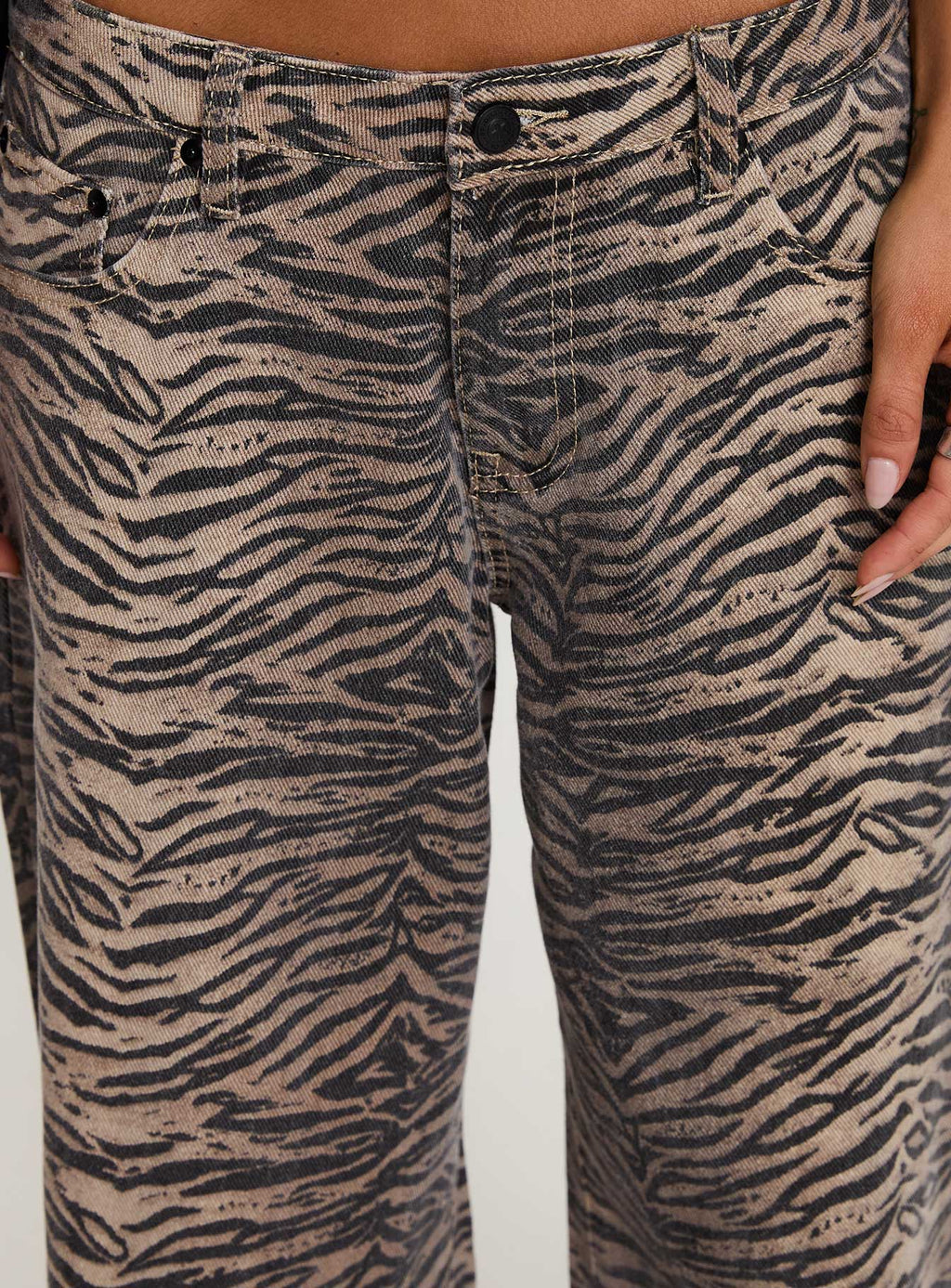 Radical Low Rise Baggy Jeans Tiger