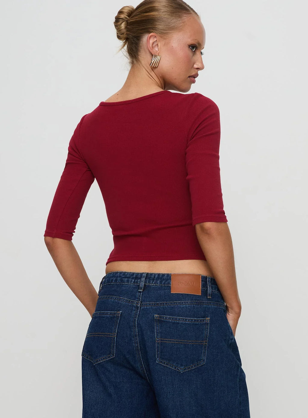 Elaia 3 4 Sleeve Top Red