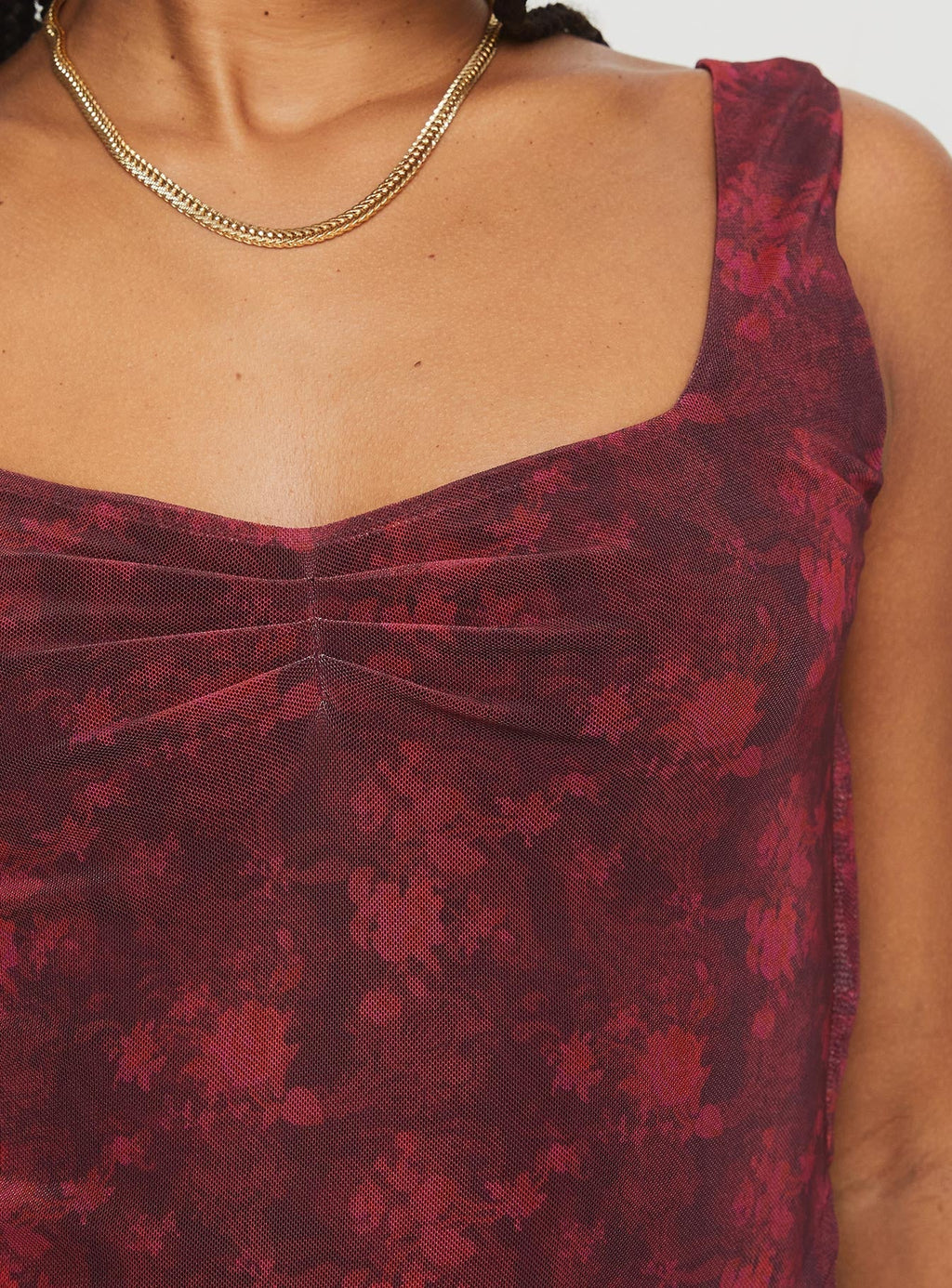 Rehna Top Red Floral