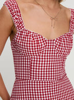 Faubert Mini Dress Red Gingham