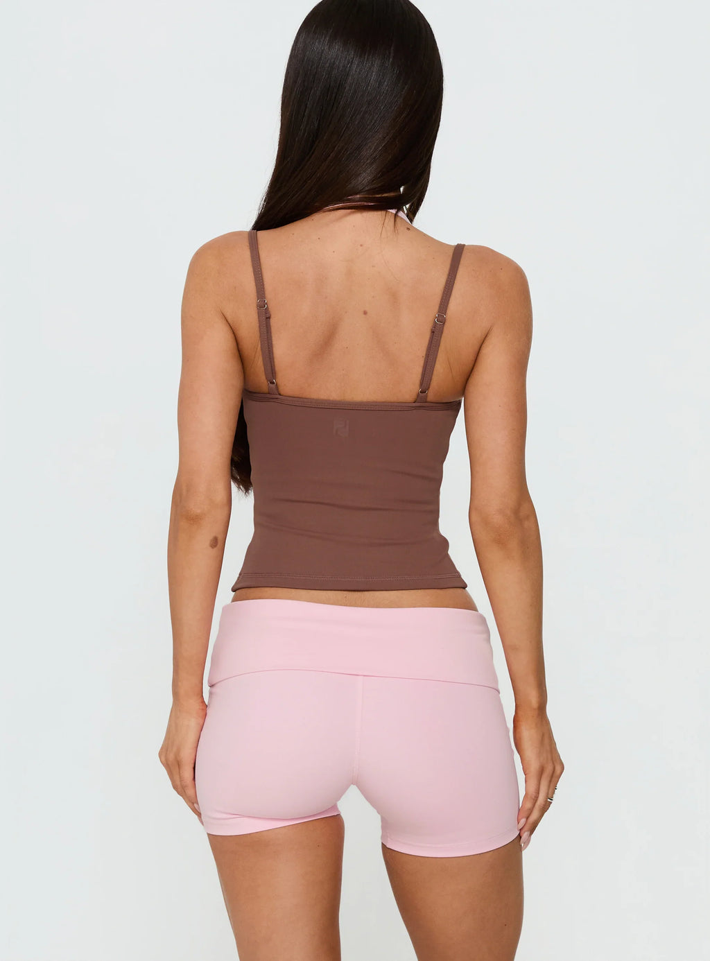 Peak Foldover Micro Shorts Pink