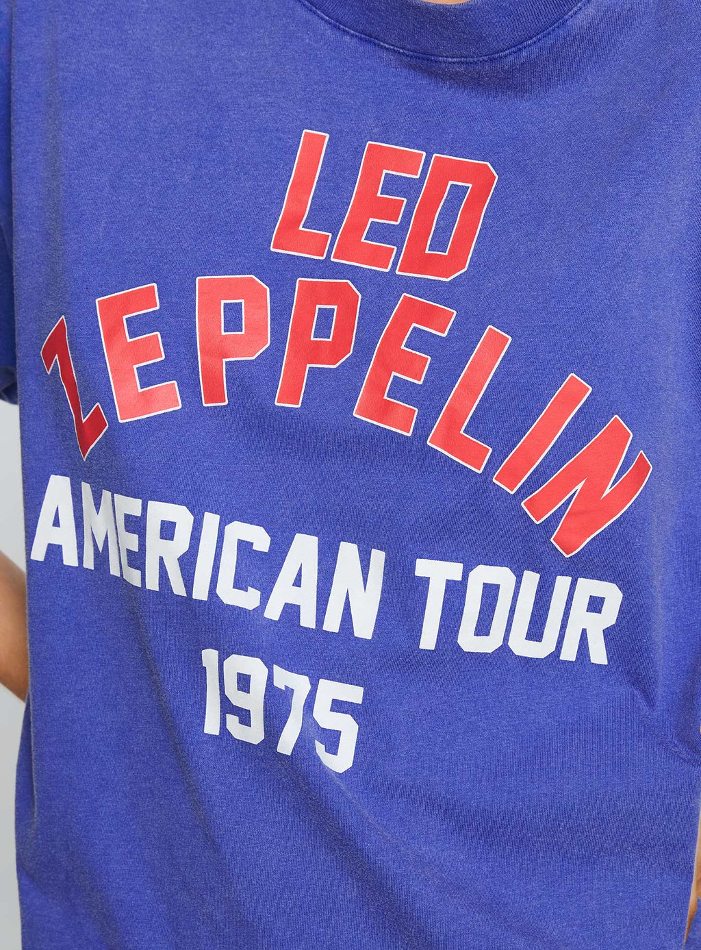 Led Zeppelin Vintage Oversized Graphic Tee Blue
