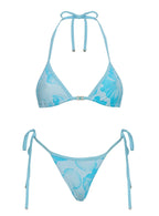 Jania Triangle Bikini Top Blue Floral
