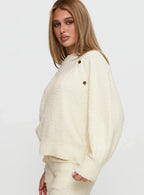Susi Fluffy Knit Sweater Ivory