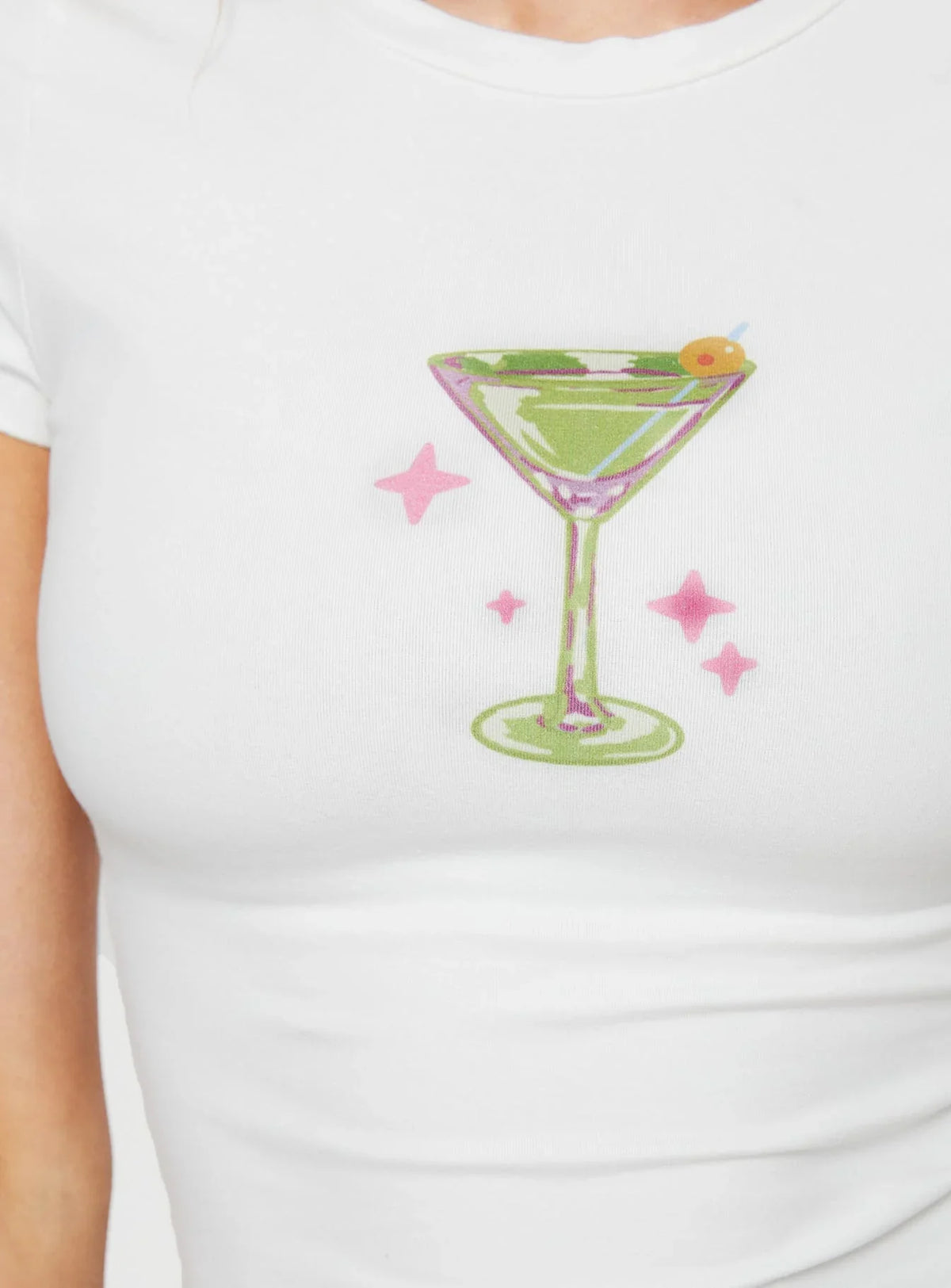 Martini Time Tee White