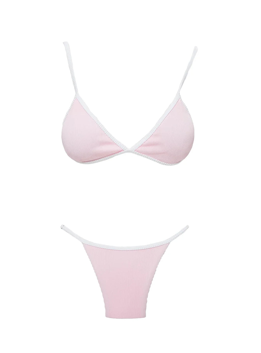Olivia Adjustable Cheeky Bikini Bottom Pink White