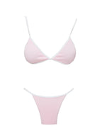 Olivia Adjustable Cheeky Bikini Bottom Pink White