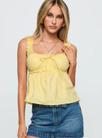 Thalira Top Yellow