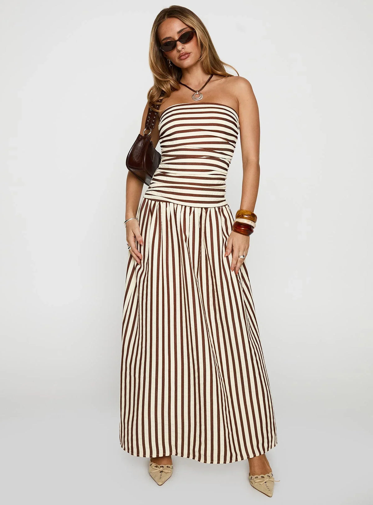 Adessa Strapless Maxi Dress Multi