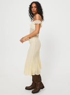 Betharia Midi Skirt Cream