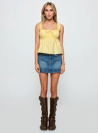 Thalira Top Yellow