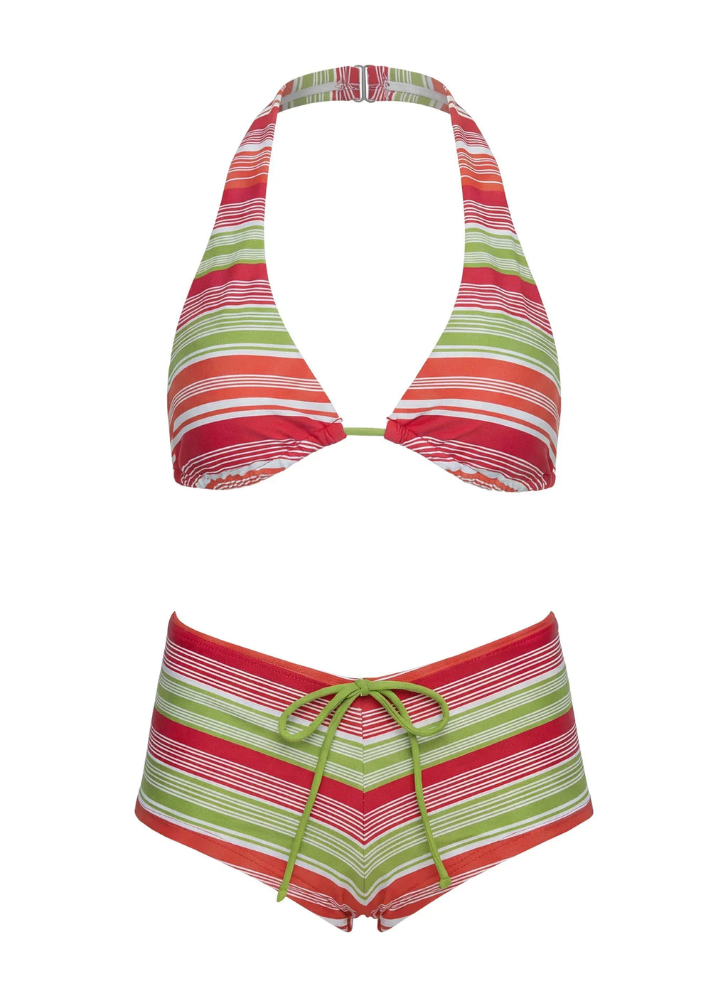 Tan Lines Micro Swim Shorts Red Green Stripe