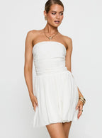 Rashida Strapless Mini Dress White