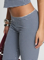 Tuka Capri Navy Gingham