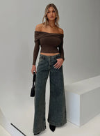 Ziggie Low Rise Baggy Jeans Antique Wash