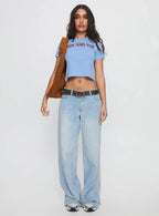 This And Yap Graphic Top Blue Red
