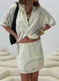 Caraliia Mini Skirt Cream