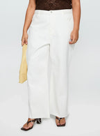 Fawcett High Rise Straight Leg Jeans White Curve