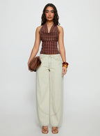 Amargo Mid Rise Baggy Jeans Sage Wash