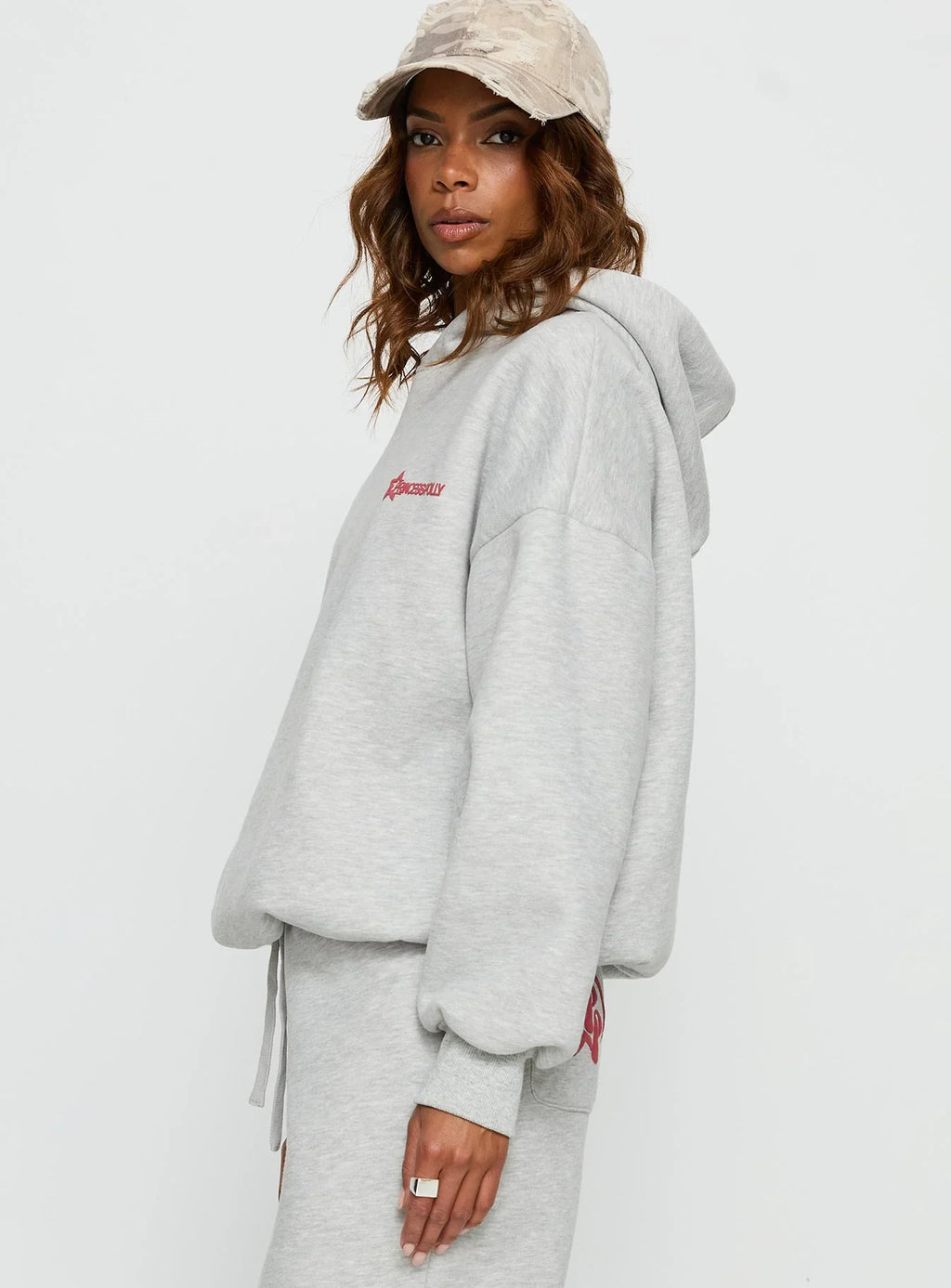 Princess Polly Stargirl Hoodie Grey Marle