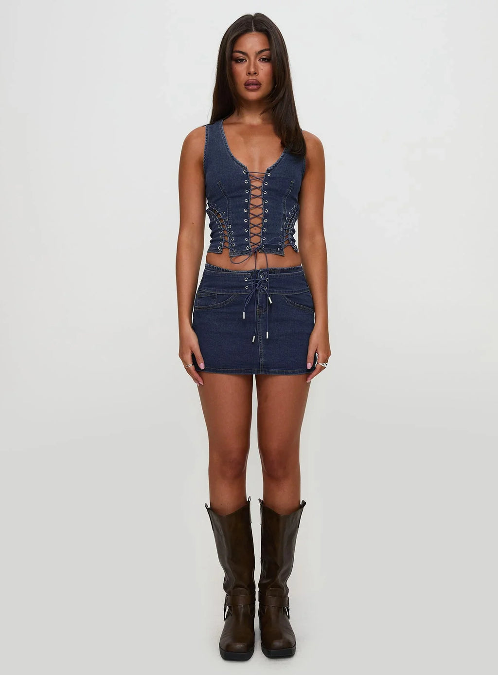 Edenette Top Mid Blue Wash