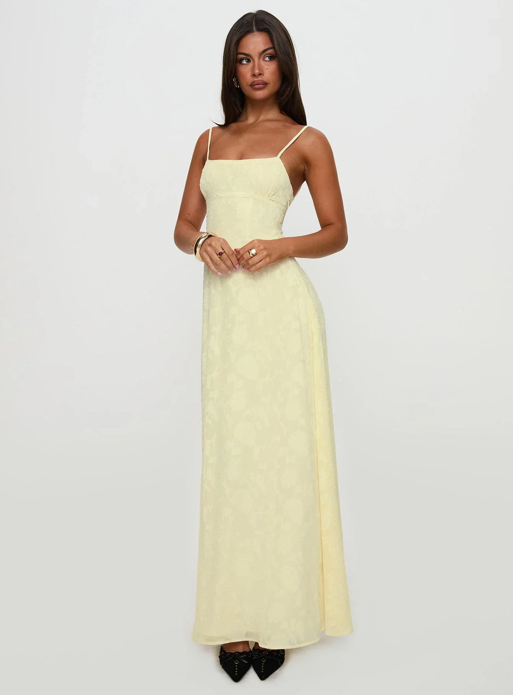 South Of France Maxi Dress Yellow Petite