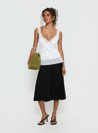 Avyra Lace Trim Cami Top White
