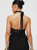 Lux Tie Top Black