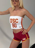 USC Old School Mini Short Cardinal