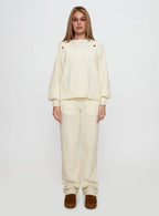 Susi Fluffy Knit Sweater Ivory